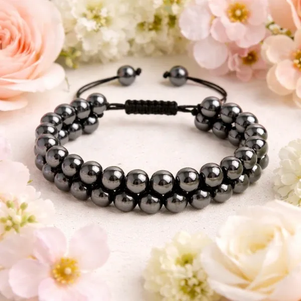 Natural Hematite Bracelet – Premium Quality | For Grounding, Protection