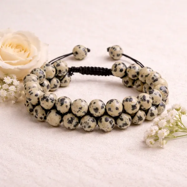 Natural Dalmatian Jasper Bracelet – Premium Quality | For Joy